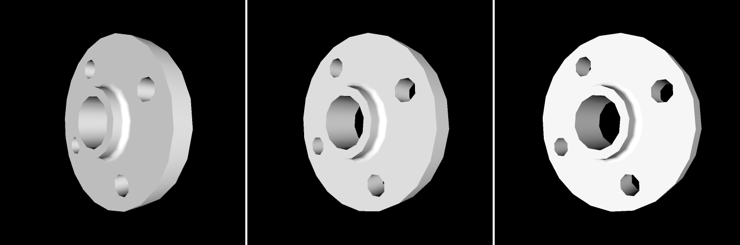 Flanscherkennung: 3D-Ansichten eines aus der Planung exportierten Flanschmodells